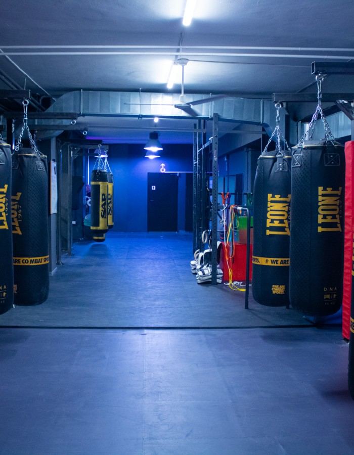 Sala sacchi Leone, palestra sport da combattimento MedusA Gym Roma Cinecitta